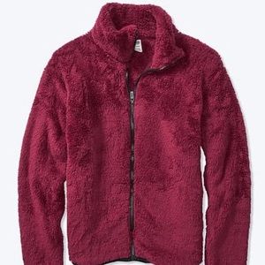VS Pink Sherpa Full Zip- Large
